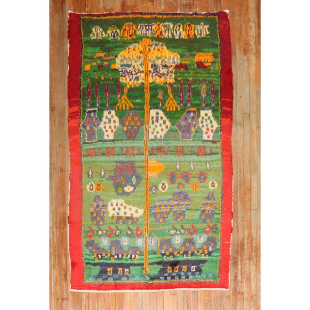 Bohemian mid-20th century Turkish Tulu rug Measures: 4'7'' x 7'3''.