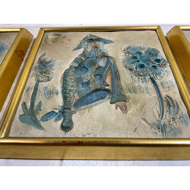 1970s Vintage Carnival of Venice Hanging Tiles - Set of 4 For Sale - Image 12 of 13