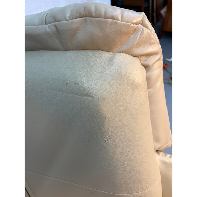 Mid 20th Century Leather Reclining Lounge Chair & Ottoman For Sale - Image 11 of 12