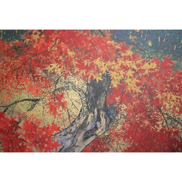 "Autumn Leaves" by Kakaaki Ito (After), Late Showa Japanese Byobu Screen For Sale - Image 9 of 17