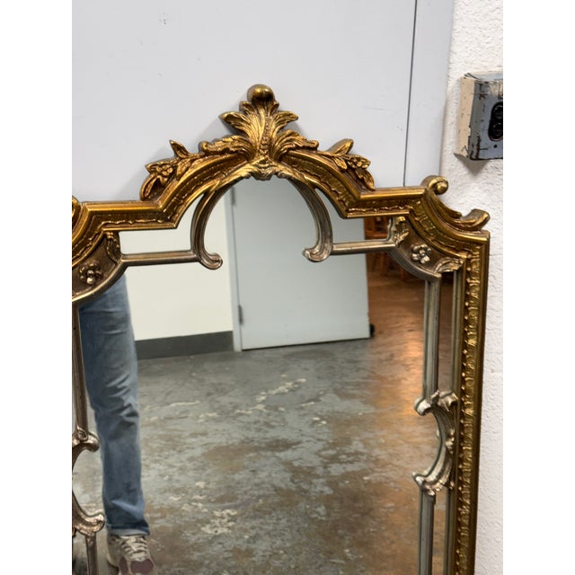 Late 20th Century Louis XV Style Gilt Baroque Wall Mirror, Vintage For Sale - Image 5 of 12