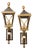 Mid 20th Century French Mid Century Modern Gilt Iron Wall Mounted Lanterns with Single Lights - a Pair For Sale