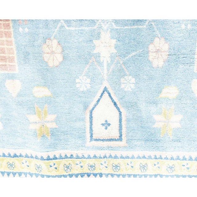 Indian Cotton Agra Rug For Sale - Image 3 of 11