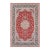 Persian Isfahan Silk & Wool Red Area Rug- 5' 0" X 7' 8" For Sale