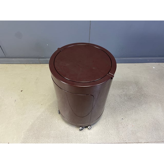 Brown Silvi Vanity Table on Wheels and Chair from Studio Kastilia, 1970s, Set of 2 For Sale - Image 8 of 10