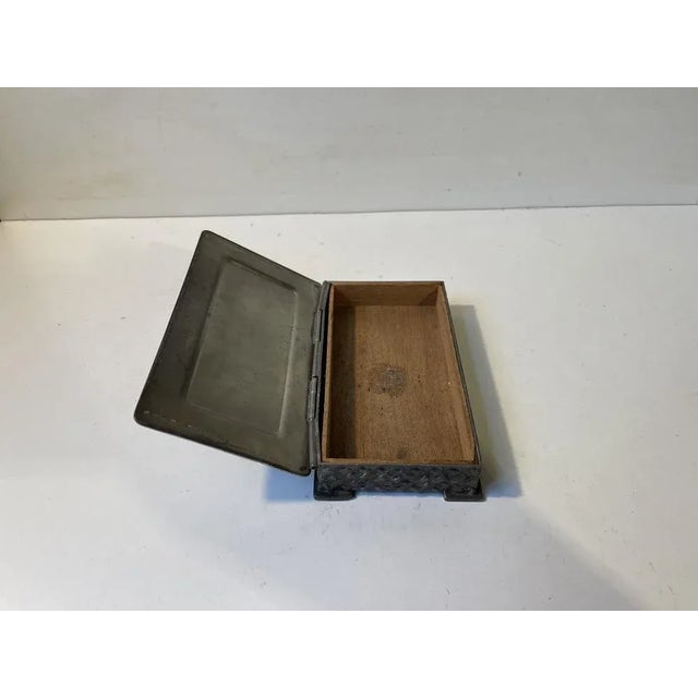 Brutalist Box in Pewter from Perletinn, Norway, 1960s For Sale - Image 6 of 7