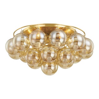 Mitzi Mimi 6-Light Flush, Aged Brass For Sale