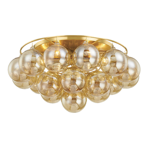 Mitzi Mimi 6-Light Flush, Aged Brass