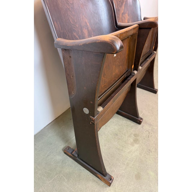 Vintage Two-Seater Cinema Bench from Thonet, 1950s For Sale - Image 9 of 18