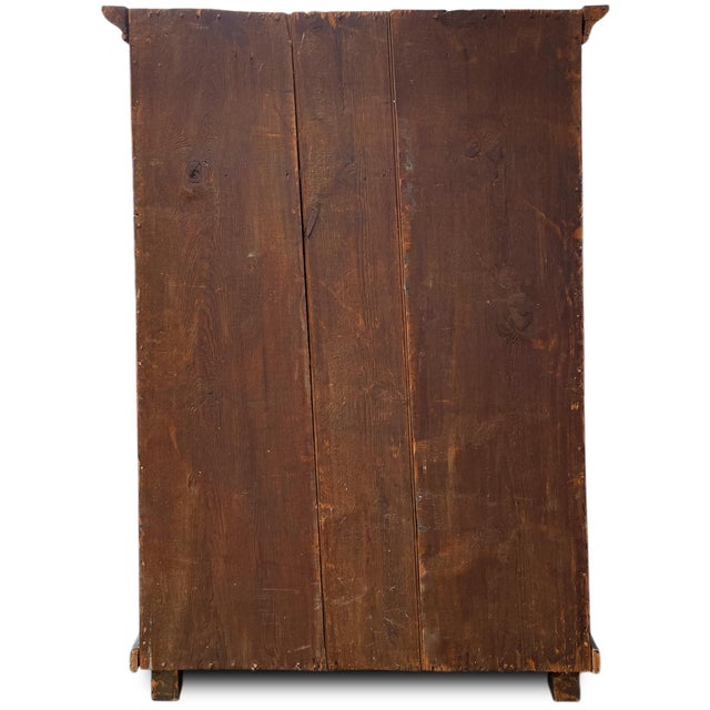 Brown 1743 Alpine Floral Painted Cupboard For Sale - Image 8 of 18