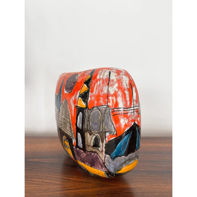 Mid-Century Modern Ceramic Vase by Elio Schiavon, Italy, 1960s For Sale - Image 3 of 9