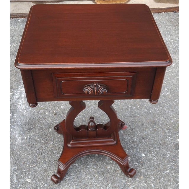 Pair Vander Ley Bros for Betty Lewis Rococo Revival Genuine Mahogany Side Tables, Circa 1920s For Sale - Image 9 of 17