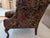 Late 20th Century Handbuilt Custom Traditional Loveseat Cabriole Legs Floral Wool Upholstery by Temple Furniture For Sale - Image 4 of 9