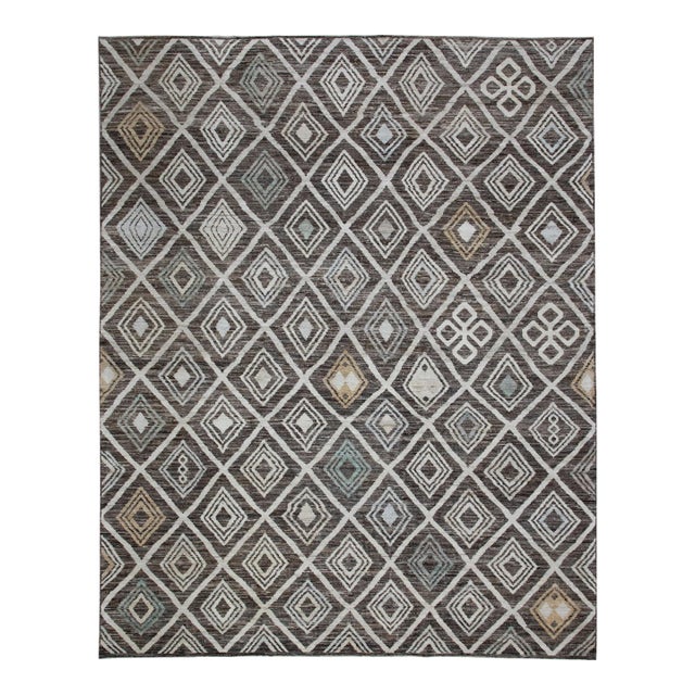 Vintage Handmade Turkish Oushak Rug 9' X 11'6" For Sale