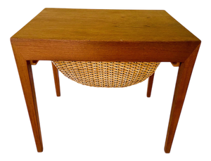Mid-Century Danish Teak Sewing Table by Severin Hansen