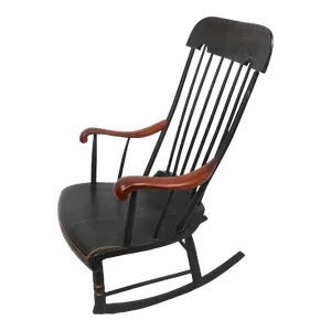 19th C Stenciled Boston Rocker