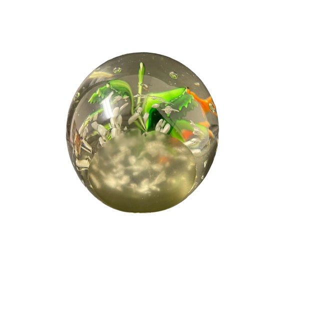 Vintage Goldfish Blown Glass Paper Weight For Sale - Image 4 of 6