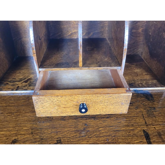 Vintage Oak Desk, 1960s For Sale - Image 11 of 18