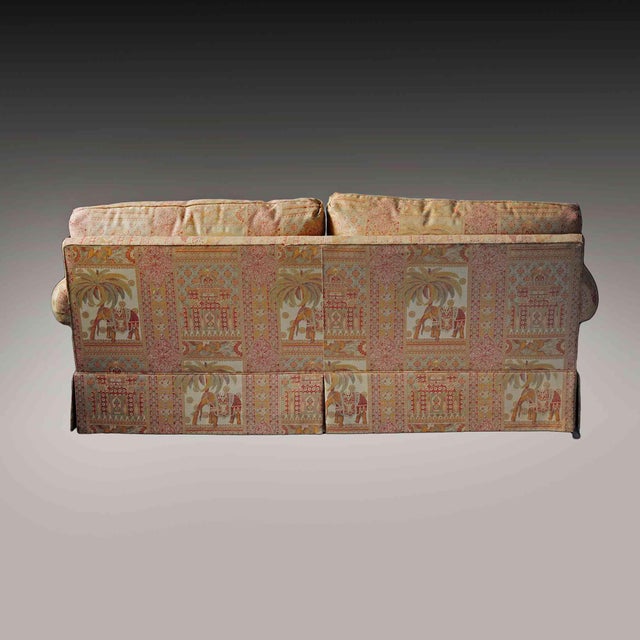 1980s Sofa French Provencial Louis XVl Royal Palace India Upholstery For Sale - Image 5 of 14