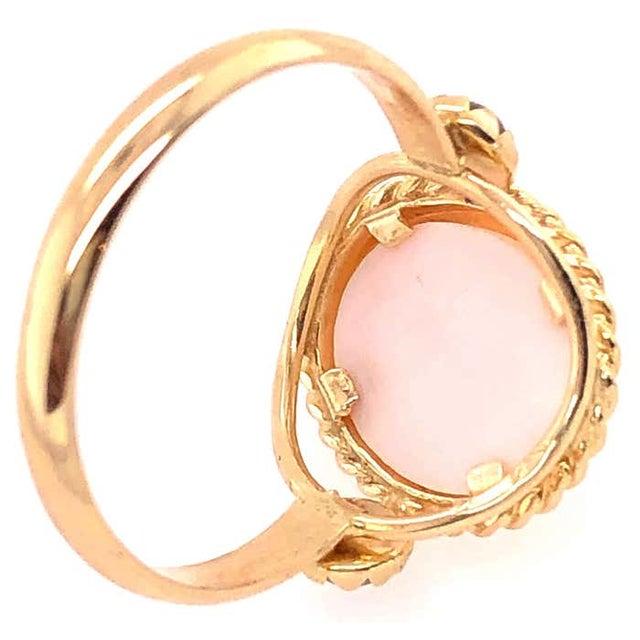 14 Karat Yellow Gold Cameo Ring With Stones For Sale - Image 4 of 11