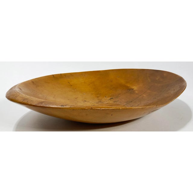 Antique Primitive Hand Carved Wooden Bowl For Sale In Kansas City - Image 6 of 11