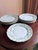 Late 19th Century Late 19th Century Elite Works Limoges France Porcelain Salad Plates (9) Green Floral Garland Scalloped Edge For Sale - Image 5 of 9