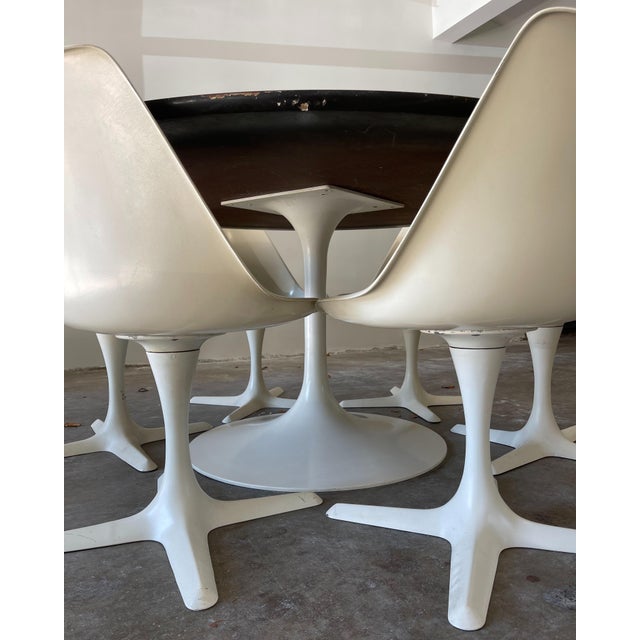 1960s Vintage Arkana Furniture Maurice Burke Dining Table and Six Chairs - Set of 7 For Sale - Image 10 of 11