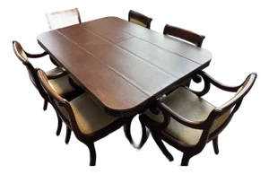 Mid Century (1940’s) Drexel New Hampton Court Dining Table and Chairs