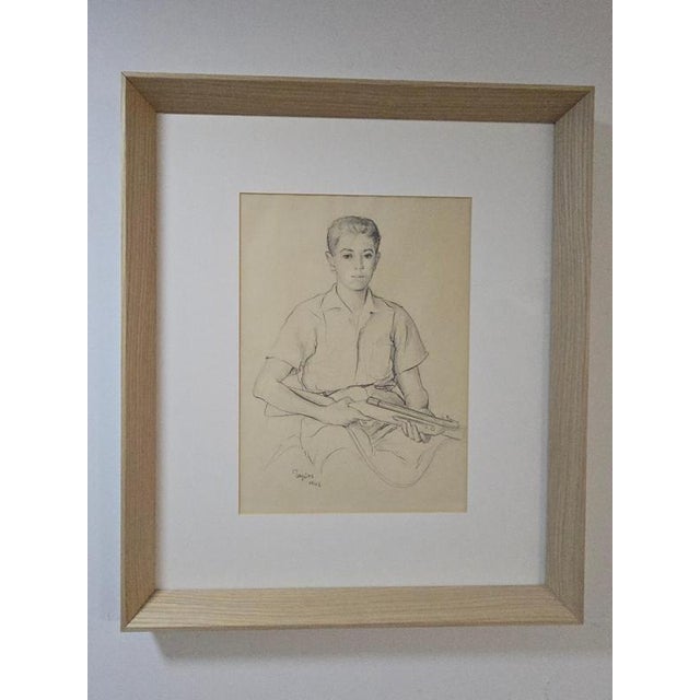 Antoni Tàpies, Self-Portrait, 1954, Pencil Drawing For Sale - Image 9 of 17