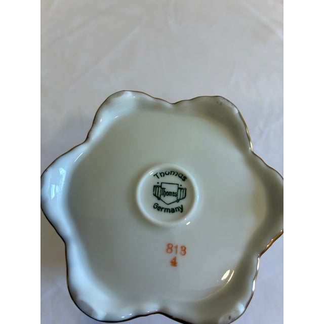 Ceramic Vintage Thomas Germany Porcelain Creamer With Gold Trim For Sale - Image 7 of 10
