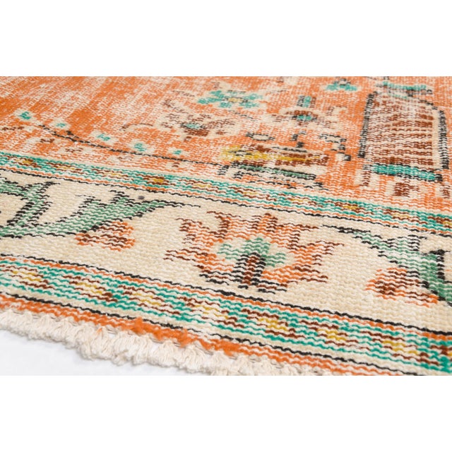 Turkish Oushak Vintage Handmade Rug For Sale - Image 3 of 6