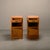 Elegant pair of Art Deco nightstands or bedside tables, France 1930s. Oak cabinets with marble tops in good original...