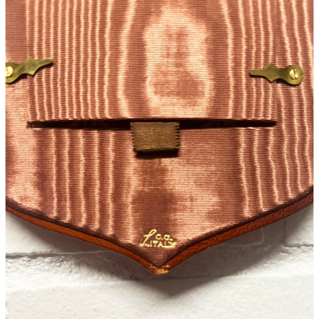 Renaissance Vintage Italian Leather Shield Picture Frame For Sale - Image 3 of 6