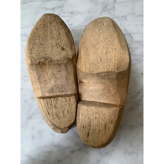 1930s Belgian Wooden Clogs - A Pair For Sale - Image 4 of 4