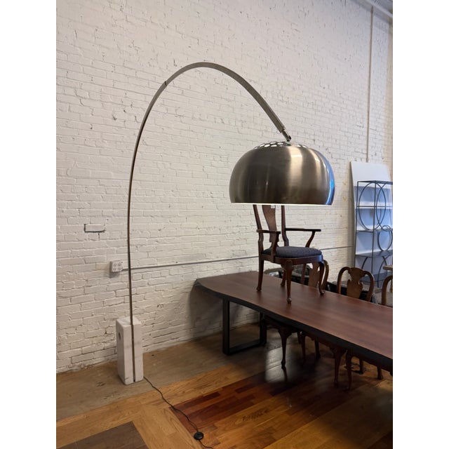 In the Style of Achille & Pier Giacomo Castiglioni for Flos Arco Floor Lamp For Sale - Image 4 of 13