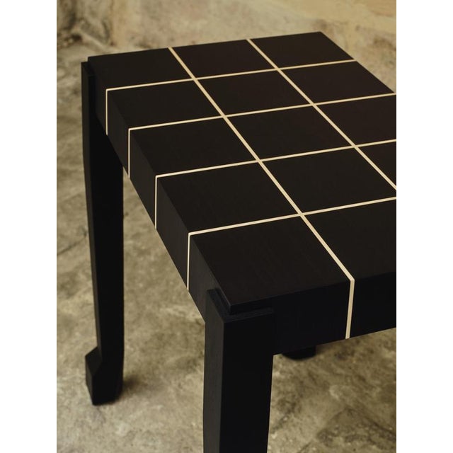 Contemporary Hooves Side Table in Ebony Wood by Veermakers For Sale - Image 3 of 9