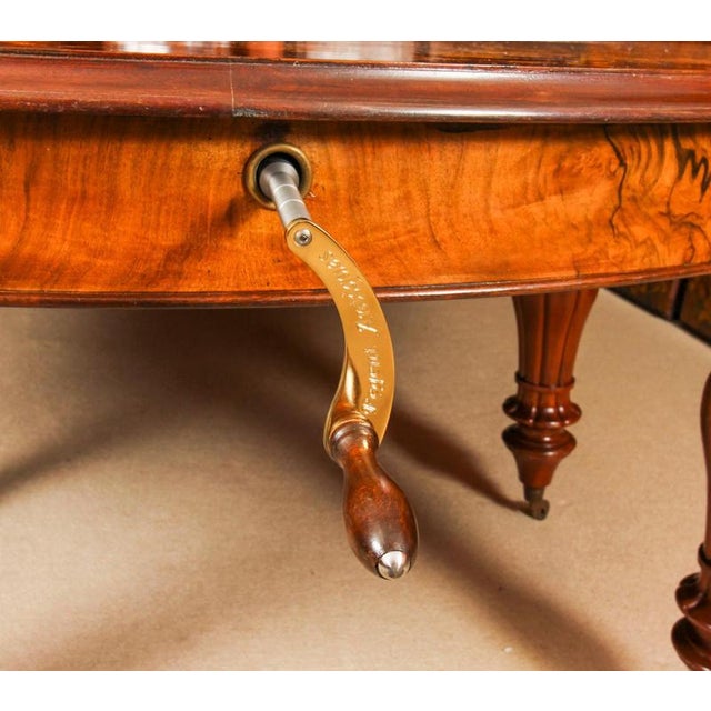 Vintage Extendable Burr Walnut Dining Table, 1990s For Sale - Image 12 of 18