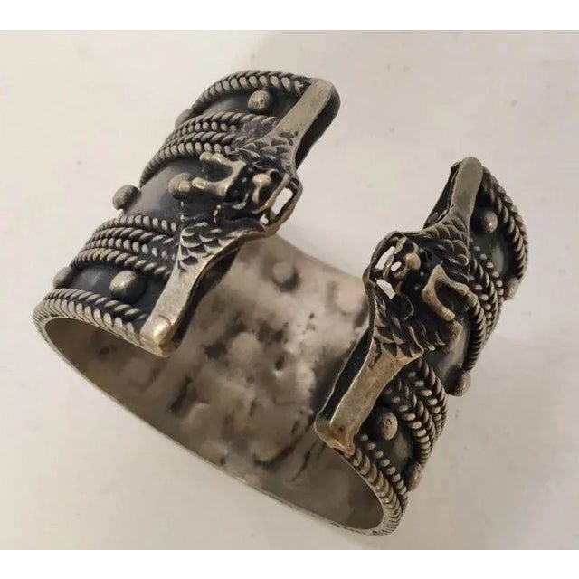 Mid 20th Century Moroccan Vintage Berber Tribal Ethnic Cuff For Sale In Palm Springs - Image 6 of 18