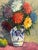 Eric Lundgren, Asters in Ceramic Vase, 1950s, Oil on Canvas, Framed For Sale - Image 8 of 18