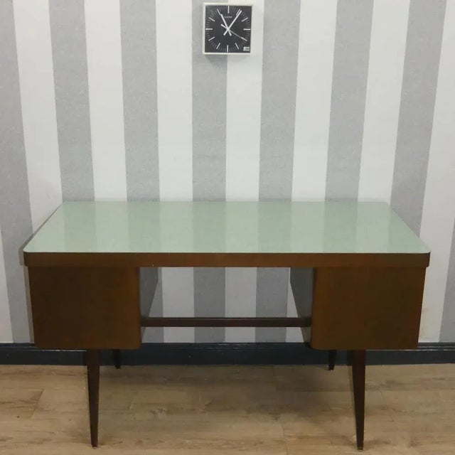 Brown Vintage Wooden Desk from EKA Werke, 1950s For Sale - Image 8 of 12