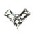1940s Vintage Rock Crystal & Sterling Victory Brooch 1940s For Sale - Image 5 of 9