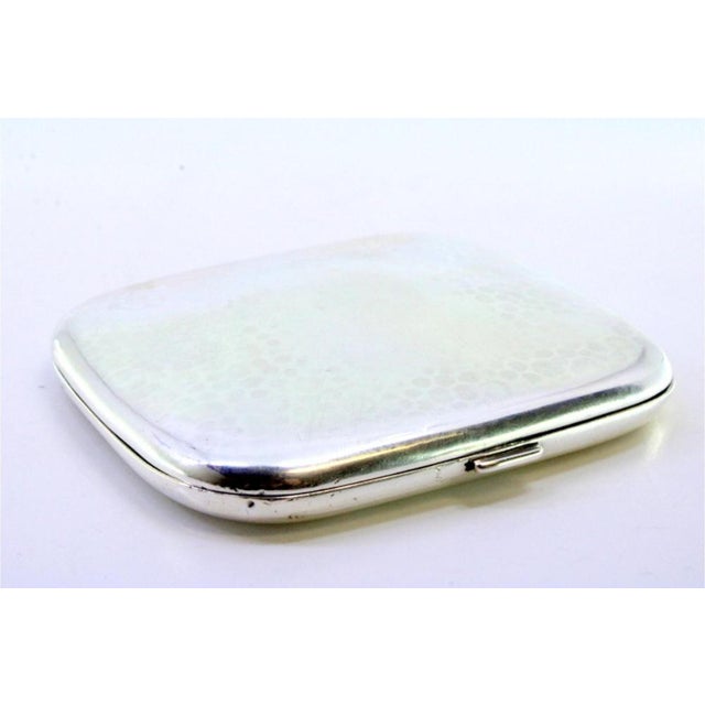 Hammered Silver Cigarette Case with Hinged Lid For Sale - Image 5 of 7