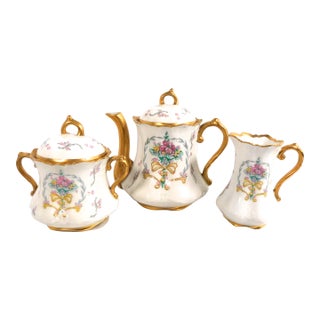 1960s Concorde China Teapot, Sugar Bowl and Creamer- 3 Pieces For Sale