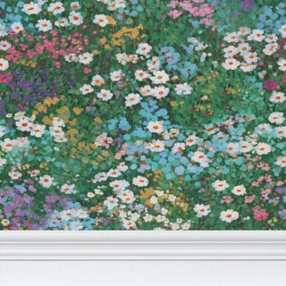 The Cosmos Meadow Floral Removable Wallpaper Double Roll For Sale