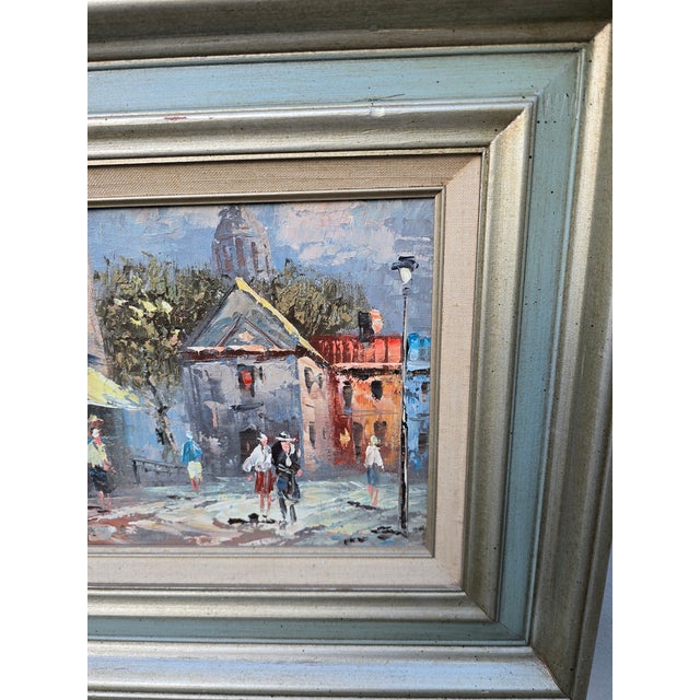 Impressionist Mid 20th Century Paris Scene Oil Painting For Sale - Image 3 of 7