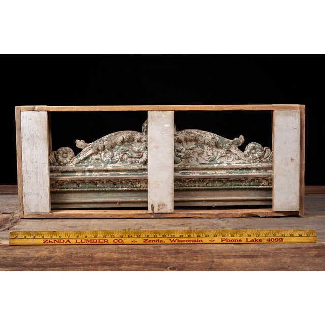 Victorian Late 19th Century Victorian Painted Cast Iron Architectural Pediment For Sale - Image 3 of 18