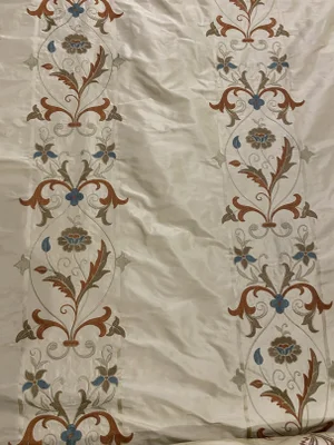 Cowtan & Tout's "Elizabethan Stripe" Silk Embroidered Fabric - 13 Yard