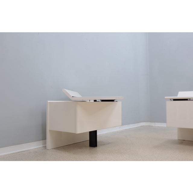 Lacquered Nightstands by Paolo Piva for B&B Italia, 1980s, Set of 2 For Sale - Image 11 of 13