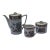 Vintage Zhongguo Zhi Zao Famille Rose Porcelain Coffee Service Set - Set of 3 For Sale