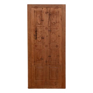 Antique Restored "Matsya" Tribal Carved Door For Sale
